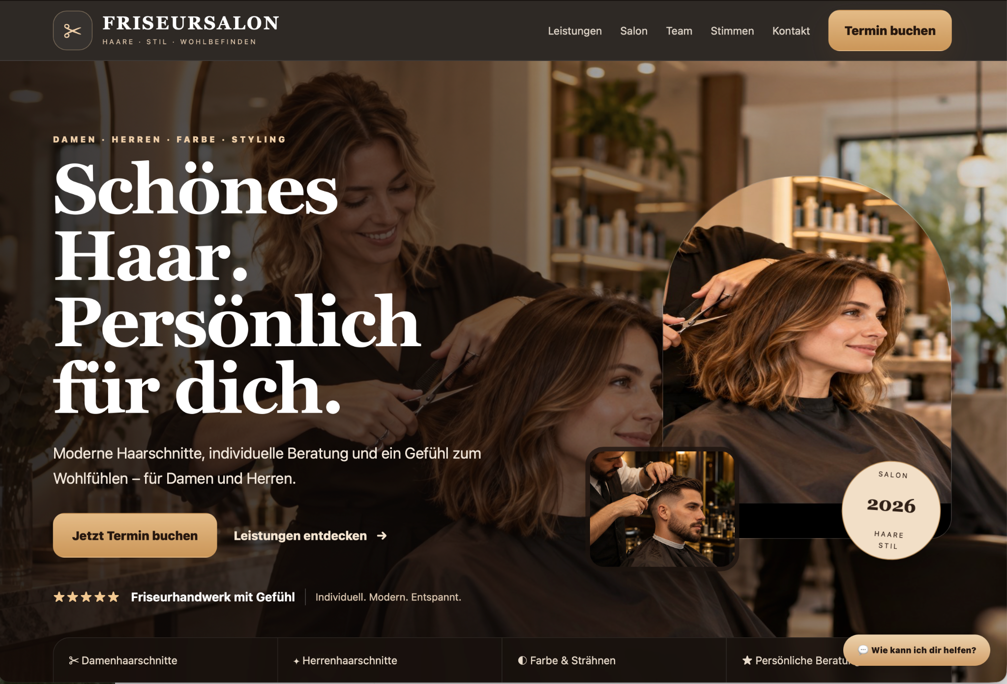 Demowebsite für Friseursalons